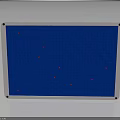 Blue Notice Board With White Frame And Red Decorative Dots For Household Use