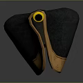 Classic Black Brimmed Hat With Yellow Trim And Decorative Pin Design