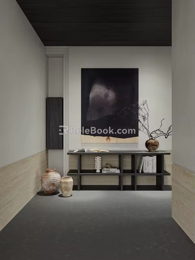 Ancient Abstract Decorative Painting in Silent Wind 3d model