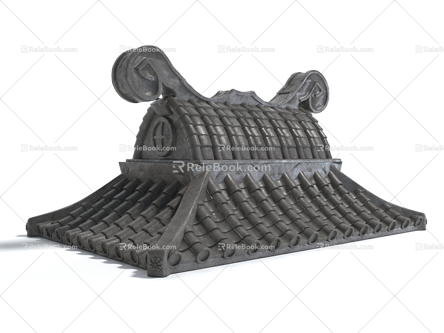 Style Building Components Roof Ridge Roof Tile Eaves 3d model