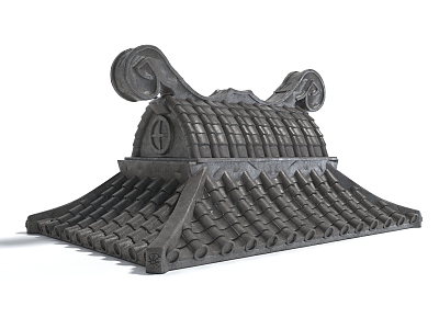 Style Building Components Roof Ridge Roof Tile Eaves 3d model