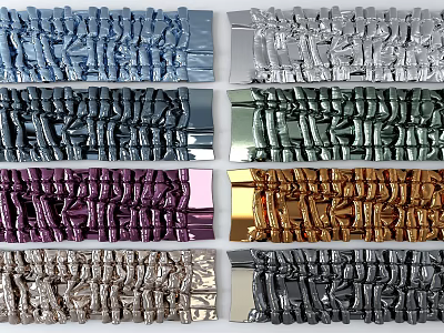 Textured Wall Decor In Various Colors And Finishes 3d model