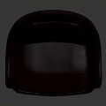 Burgundy Leather Armchair Modern Design With Curved Backrest Comfortable Seat And Slim Legs