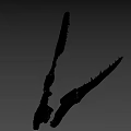 Elongated Skeletal Bones With Cracked Texture And Irregular Edges