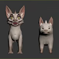 Game And Movie Character Featuring Pink Spotted Cartoon Dogs With Big Ears And Lively Expressions