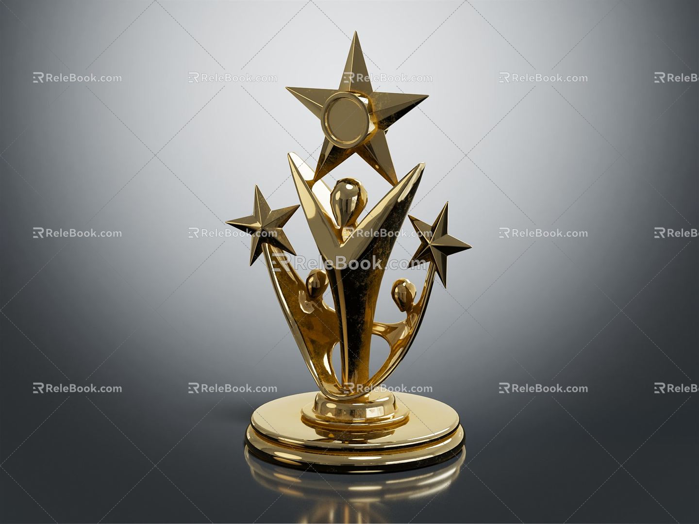 Light Luxury Trophy Award Trophy 3d model