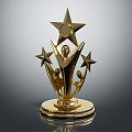 Light Luxury Trophy Award Trophy 3d model