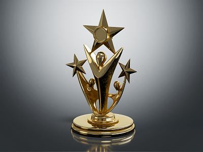 Light Luxury Trophy Award Trophy 3d model