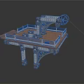 Industrial Equipment With Large Metal Structure Platform Railings And Supports