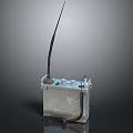 Car Battery With Metal Case And Long Antenna Like Terminal