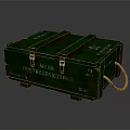 Green Military Chemical Protective Box With Rope Handle And Metal Clasps
