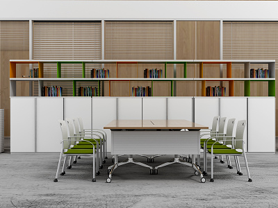 Modern conference table and chair station model