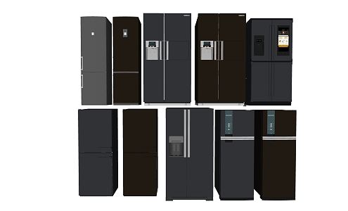 Modern refrigerator 3d model