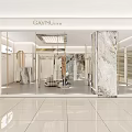Modern Fashion Clothing Store Interior Design With Display Mannequins And Glass Windows