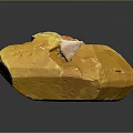 Yellow Square Shaped Rocky Terrain Featuring Rough Surface And Natural Texture Structure 3d model