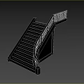 Traditional Wooden Staircase With Classic Railing Steps And Carved Side Panel