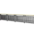 Various Fence Design Options With Panel And Railing Structures For Outdoor Areas 3d model