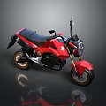 Red Sporty Modern Motorcycle With Black Seat And Sleek Alloy Wheels Design