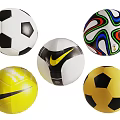 Sports Equipment Collection Of Various Design Soccer Balls With Nike Logo And Colorful Patterns