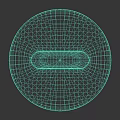 Modern Minimalist White Round Wall Decor With Elongated Slot Design For Home