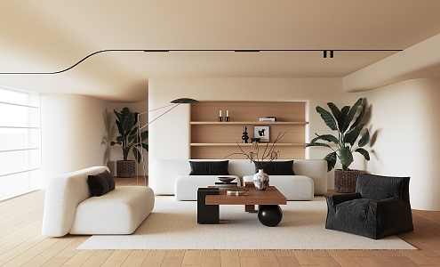 Quiet living room home living room 3d model