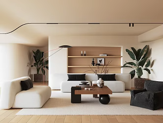 Quiet living room home living room 3d model