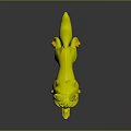 3D Wolf Character With Brown Fur Blue Eyes And Pointed Ears