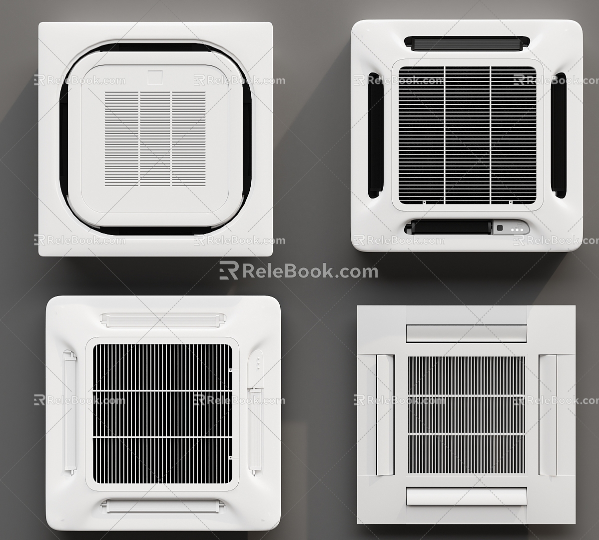 Top suction central air conditioning 3d model