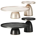 Modern Coffee Table Designs With Wooden And Marble Round Tops Gold Black Bases