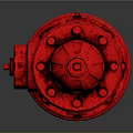 Red Fire Hydrant With Classic Design And Rustic Texture On Dark Background
