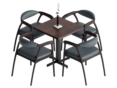 Casual table and chair combination 3d model