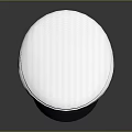 White Sailor Cap With Yellow Anchor Laurel Wreath Emblem And Gray Stripes
