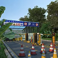 Complete Road Traffic Facilities For Residential Underground Parking Entrance With Full Safety Warning Systems