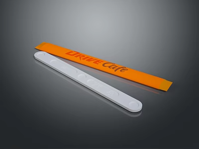 Orange And White Drive Cafe Label Strips For Daily Household Use 3d model