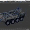 Armored Vehicle Stryker Armored Transport Vehicle Armored Carrier Launcher Light Infantry Fighting Vehicle Low Face Number Low Model Simple Model Game Sub-era Movie and TV Level 3d model