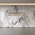 Modern Front Desk Background Wall Simple Background Wall Front Desk Reception Area Background Wall Company Front Desk Background Wall 3d model
