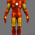 Iron Man Armor 3D Model With Red And Yellow Exterior Design Features 3d model