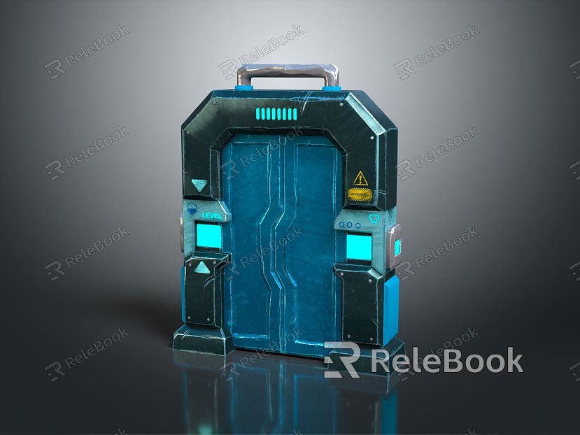 Modern sci-fi door security door password door metal sealed door model