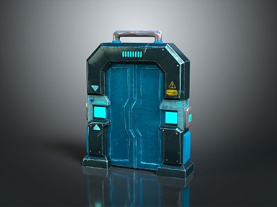 Modern sci-fi door security door password door metal sealed door 3d model