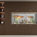 New Chinese Fish Tank Fish Tank Cabinet Hallway Fish Tank Cabinet Aquarium Cabinet 3d model