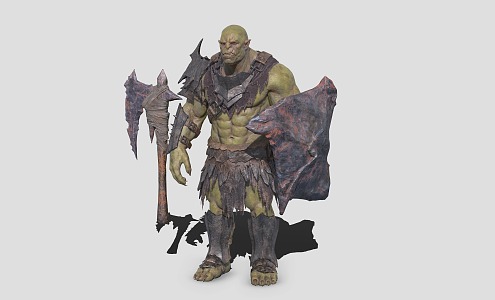 Orc Tribe Fighter Warrior Soldier 3d model