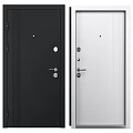 Modern Black And White Swing Doors With Secure Lock Systems And Panel Design 3d model
