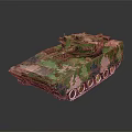 Detailed Green Camouflage Tank Model Decorative Ornament Set For Desktop