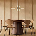 Quiet wind table and chair combination 3d model