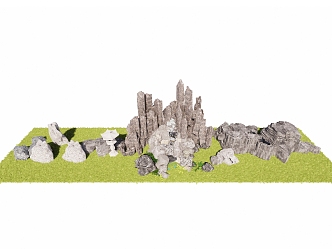 rockery stone combination stone sketch landscape stone taihu stone courtyard stone 3d model