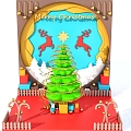 Christmas scene beautiful Chen decoration 3d model