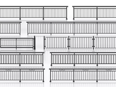 Different Metal Railing Designs For Architectural Use 3d model