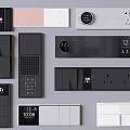 Switch socket panel combination 3d model
