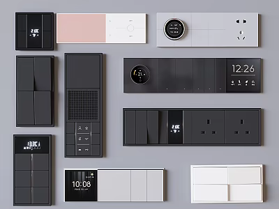 Switch socket panel combination 3d model
