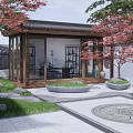 New Chinese Courtyard Garden 3d model